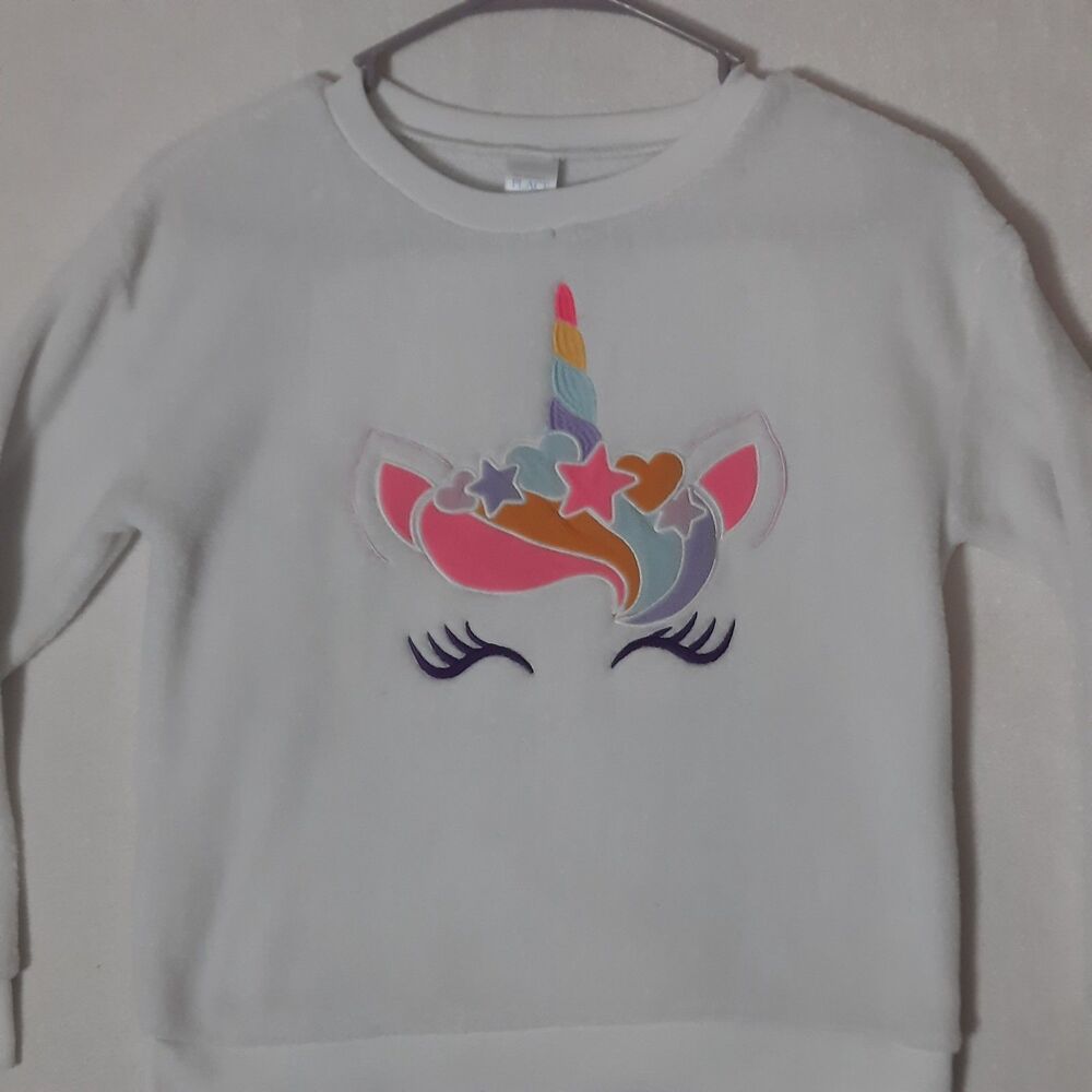 Children's Place Whimsical Sleeping Eyes Unicorn Fleece Sweatshirt, PLAY L 10-12